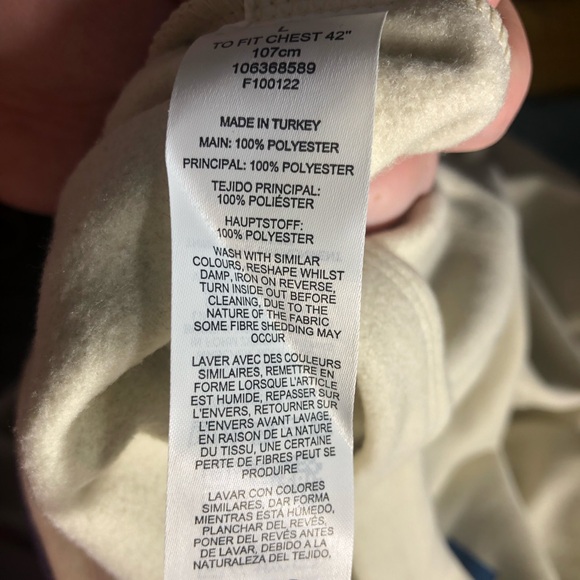 NWT ASOS Actual Oversized Zip-Up Track Jacket Polar Fleece Color Block - Size L - Picture 4 of 4